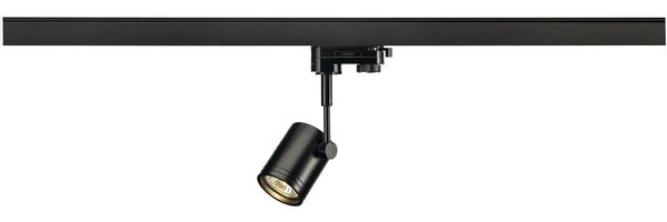 SLV No. 152240 BIMA 1 Leuchtenkopf schwarz GU10 max. 50W inklusive 3Phasen-Adapter