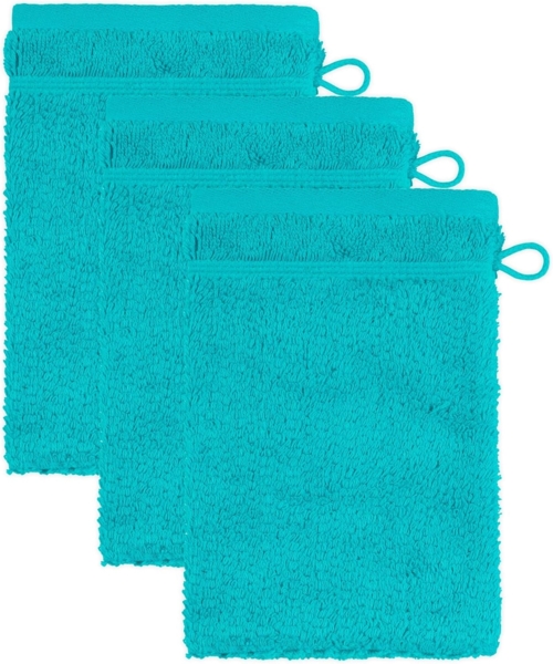 Möve for frottana Waschhandschuh Pearl, (3-St), mit Perloptik