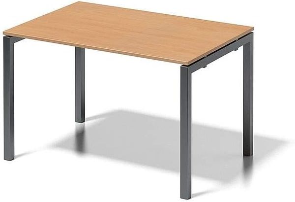 BISLEY Cito Schreibtisch, 740 mm höhenfixes U-Gestell, Metall, Bc334 Dekor Buche, Gestell Anthrazitgrau, 80 x 120 x 85 cm