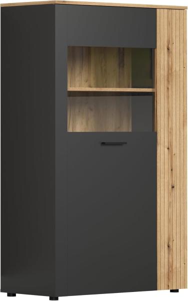 Highboard Esteban in grau und Eiche Evoke 90 x 146 cm