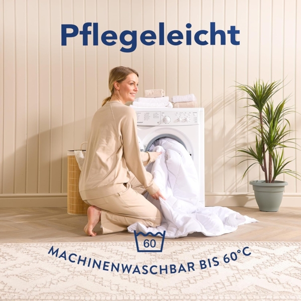 John Cotton New Way Bettdecke 200x200 cm - Leichte Steppdecke für Sommer | Super Weiche & Atmungsaktive Allergiker Sommerdecke | Oeko-Test Zertifiziert Decke | 200x200 Dünne Decken | Bettdecken | Weiß Bild 6