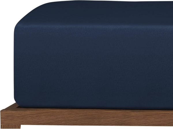 Uncover by Schiesser Spannbettlaken New Jersey - Edeljersey - 180 x 200 cm - Dunkelblau