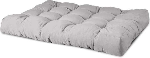 Beautissu Palettenkissen Sitzkissen Style Hellgrau, 120 x 80 x 15 cm Bild 3