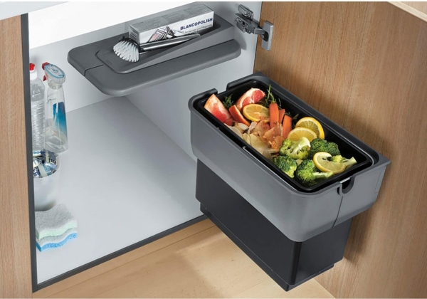 BLANCO SINGOLO mit 14 Liter Volumen für Montage an Drehtüren / ab 45 cm Schrankbreite / Mülleimer / Schwenkeimer Bild 4