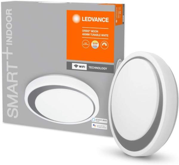 LEDVANCE Smart+ Ceiling moon white + silver ring CCT WIFI A