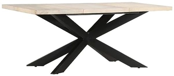 vidaXL Esstisch 180 x 90 x 76 cm Massives Gebleichtes Mangoholz 285964