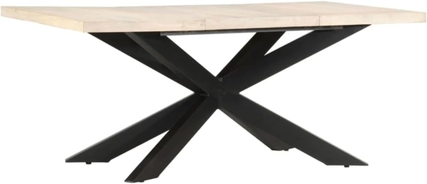vidaXL Esstisch 180 x 90 x 76 cm Massives Gebleichtes Mangoholz 285964 Bild 8