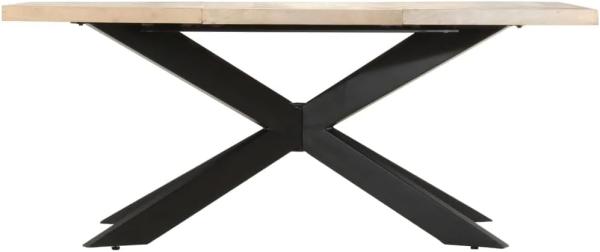 vidaXL Esstisch 180 x 90 x 76 cm Massives Gebleichtes Mangoholz 285964 Bild 3
