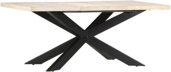 vidaXL Esstisch 180 x 90 x 76 cm Massives Gebleichtes Mangoholz 285964 Bild 9