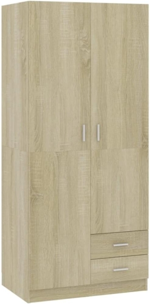 vidaXL Kleiderschrank Sonoma-Eiche 80x52x180 cm Holzwerkstoff 800642 Bild 1