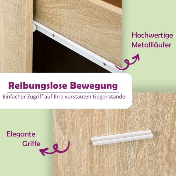 vidaXL Kleiderschrank Sonoma-Eiche 80x52x180 cm Holzwerkstoff 800642 Bild 5