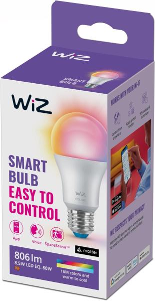 WiZ White & Color 60W E27 Standardform StandardDim Einzelpack/