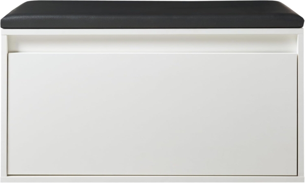 Sitzbank Degerfors 80x39x45 cm Weiß/Schwarz [en. casa] Bild 5