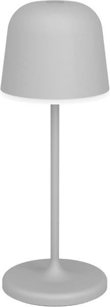 EGLO LED Akku Tischleuchte außen Mannera-S, kabellose Outdoor Tischlampe touch dimmbar, Außenleuchte mit Erdspieß, Alu, Stahl in grau, IP54