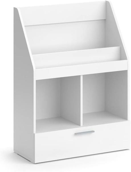 Vicco Bücherregal Luigi 72 x 96,2 cm, Weiß, Wohnzimmerregal, modern