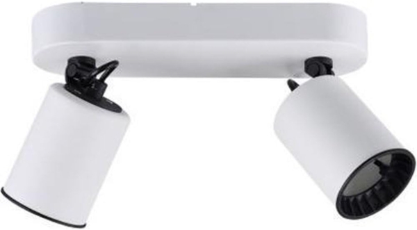 Deckenstrahler PAGO Metallschirm Weiß - 2 Spots schwenkbar - 24cm