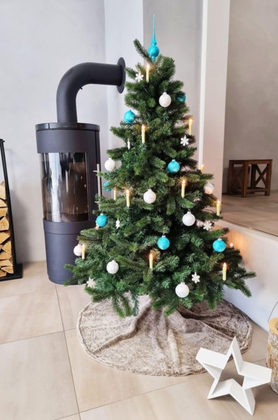 JACK Weihnachtsbaumdecke Kuschlige Christbaumdecke Rund Ø 90cm Weihnachtsbaumdecke Baumrock, Weihnachtsbaum Decke Unterlage Baumteppich Tannenbaumdecke Bild 4