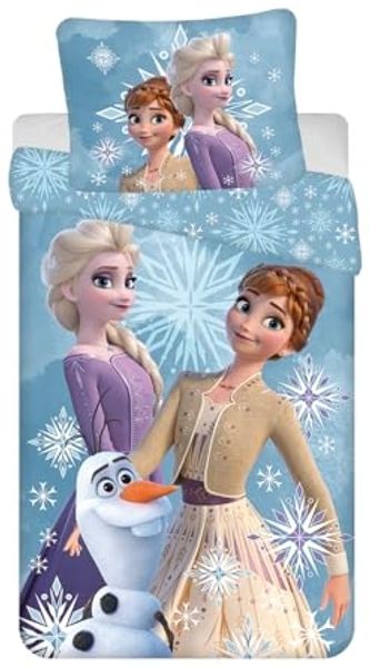Disney Frozen Baumwolle Bettwäsche Bettbezug 140x200 cm & Kissenbezug 70x90 cm