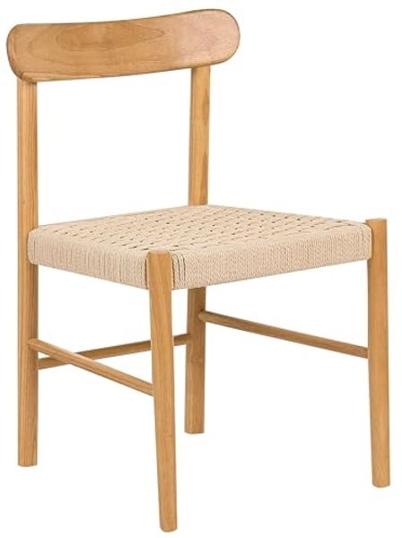 Esszimmerstuhl 2er Set EAGAN Holz Hellbraun Beige