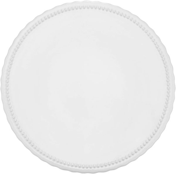 Birkmann Tortenteller Vintage, Tortenplatte, Servierteller, Teller, Keramik, Weiß, Ø 25 cm, 443648