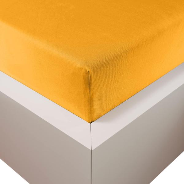 Traumschloss Premium Plus Edel-Jersey Spannbettlaken gold 90-120x200-220