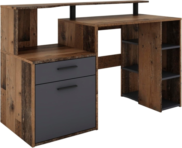 byLIVING Schreibtisch Louise, Breite 140 cm, Regal-Schreibtisch mit viel Stauraum