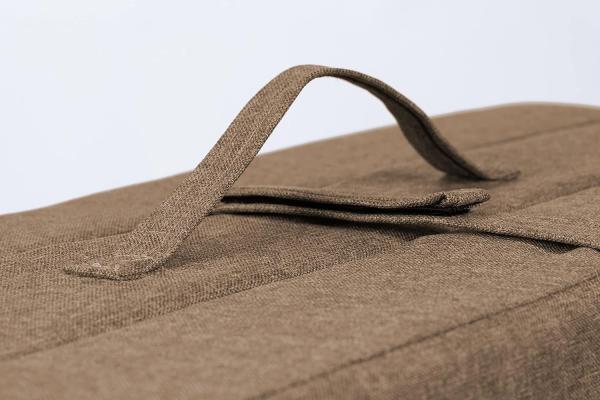 sunnypillow Premium Klappmatratze 120 x 195 x 15 cm Braun | 3-teilige Faltmatratze mit abnehmbarem Bezug | Schaumstoff extra dick 15cm | Matratze faltbar klappbar Gästematratze Reisematratze | Bild 4