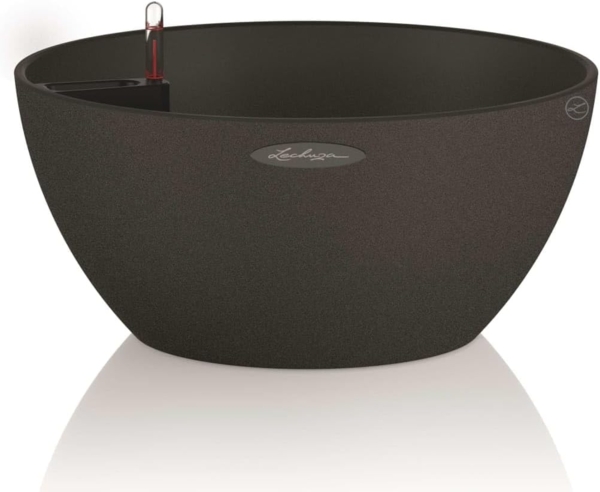 LECHUZA Pflanzgefäß CUBETO Stone 30 ALL-IN-ONE Graphitschwarz 13832 421447