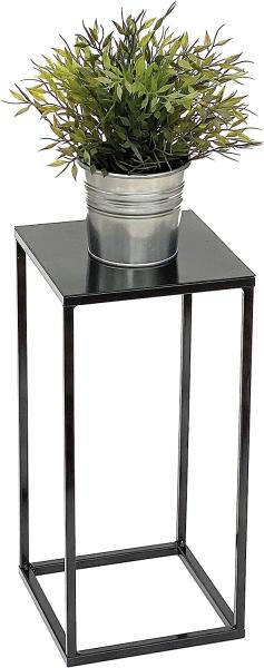 DanDiBo Blumenhocker Metall Schwarz Eckig 42,5 cm Blumenständer Beistelltisch 434 Blumensäule Modern Pflanzenständer Pflanzenhocker