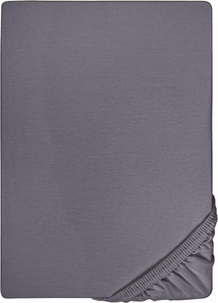 biberna Feinjersey-Spannbetttuch 0077144, silber/grau, 1x 180x200 cm - 200x200 cm