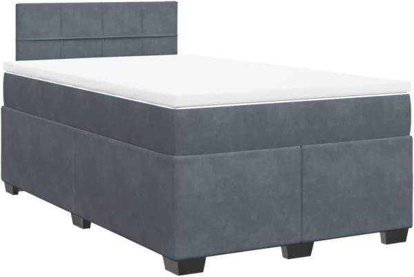 Boxspringbett mit Matratze Dunkelgrau 120x200 cm Samt 3288583