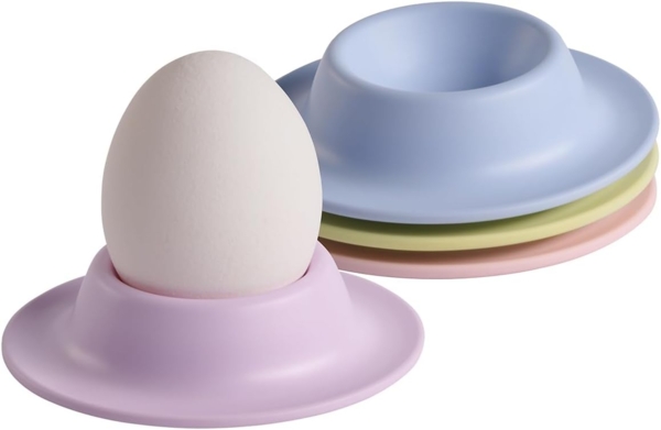 APS 85298 - EGGY - Eierbecher 4er Set, 8,50x8,50, Höhe 4,50 cm, Melamin, bunt matt
