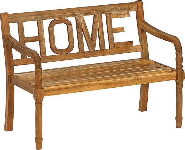 Dehner Gartenbank Home, 2-Sitzer, ca. 120 x 64 x 89 cm, aus FSC® - zertifiziertem Akazienholz, natur