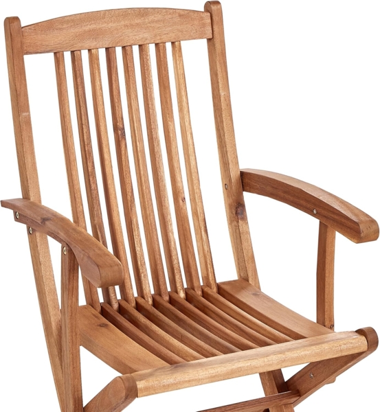 Set mit 2 Stühlen und Sitzkissen MAUI II Akazienholz Cremeweiß Bild 7