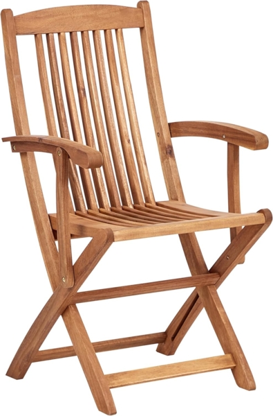 Set mit 2 Stühlen und Sitzkissen MAUI II Akazienholz Cremeweiß Bild 4