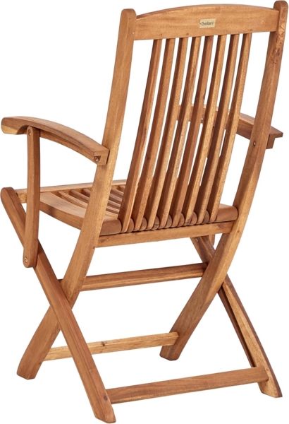 Set mit 2 Stühlen und Sitzkissen MAUI II Akazienholz Cremeweiß Bild 6