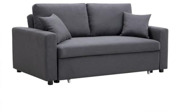 Vente-unique - INIZOR Sofa Stoff Grau - B 101 cm x H 85 cm x L 168 cm