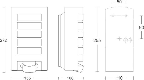 Steinel Außenwandleuchte L 12 S silber, 180°-Bewegungsmelder, E27-Fassung, max. 60 W, Aluminiumblende, IP44 Bild 8