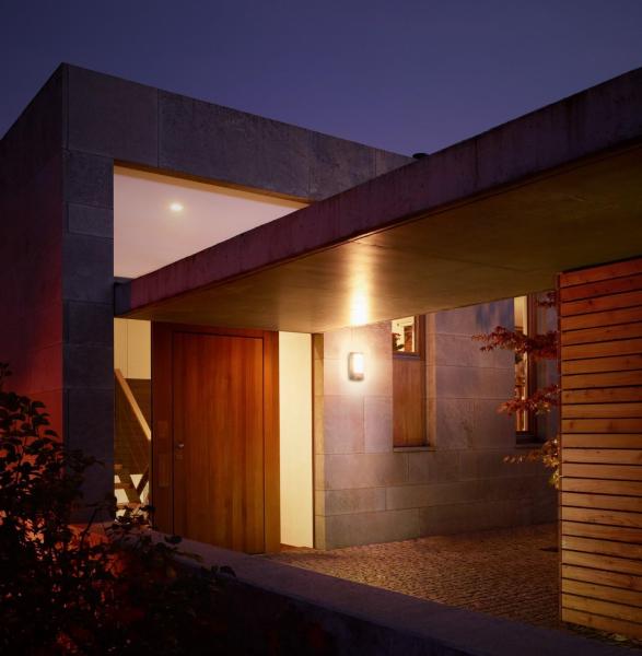 Steinel Außenwandleuchte L 12 S silber, 180°-Bewegungsmelder, E27-Fassung, max. 60 W, Aluminiumblende, IP44 Bild 3