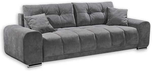 Couch Sofa Zweisitzer PACO Schlafcouch Schlafsofa ausziehbar braun-schwarz 260cm