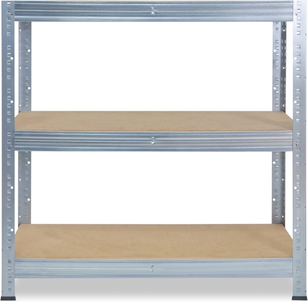 shelfplaza PRO 90x110x50 cm Schwerlastregal in grau-verzinkt mit 3 Böden und 200 kg Traglast pro Boden Bild 5