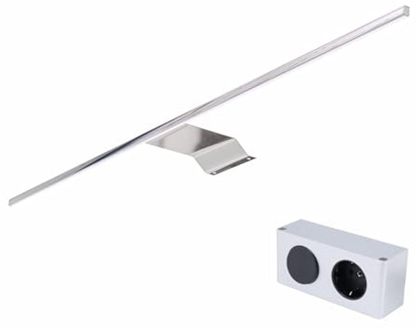 kalb Aufbauleuchte Eloria LED Spiegelschrankleuchte mit Energiebox 12VDC 230V Neutralweiß, an der Energiebox, Neutralweiß
