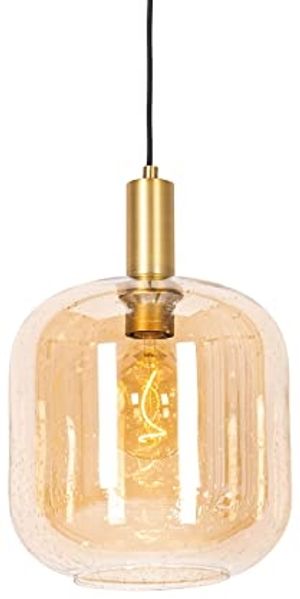 Qazqa Pendelleuchte Zuzanna, ohne Leuchtmittel, E27, Orange, Design, Glas, 1-flammig