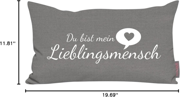 Magma Heimtex Dekokissen »Lieblingsmensch«, mit Schriftzug, Mit Siebdruck "Du bist mein Lieblingsmensch" Bild 5