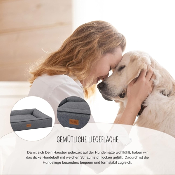 Hundebett "BOXBED" XXL 120x100x19 cm Beige"" Bild 3