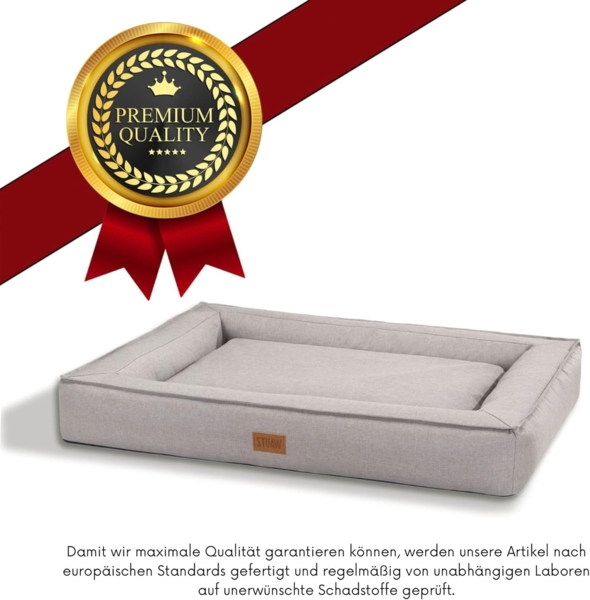 Hundebett "BOXBED" XXL 120x100x19 cm Beige"" Bild 2