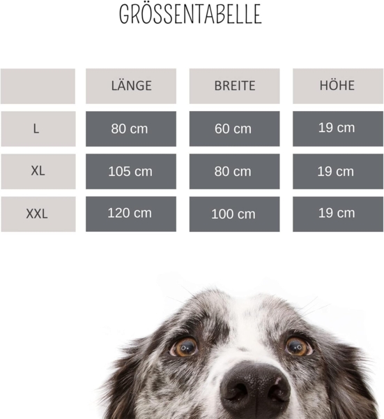 Hundebett "BOXBED" XXL 120x100x19 cm Beige"" Bild 7