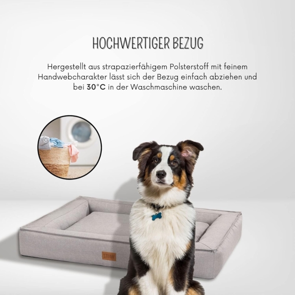 Hundebett "BOXBED" XXL 120x100x19 cm Beige"" Bild 5