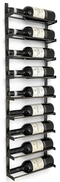 DanDiBo Weinregal Wand Metall Schwarz 240402 Flaschenregal Schmal Wandmontage Wine Rack Weinflaschenhalter Weinhalter Flaschenhalter