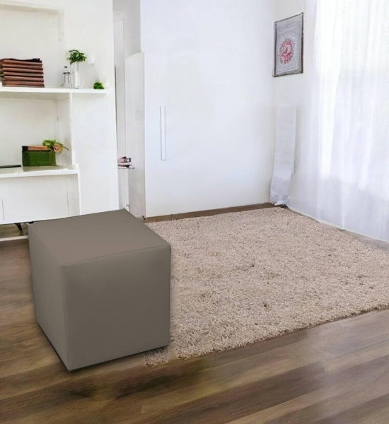 Talamo Italia - Pouf Acerbo, Mehrzwecksessel, Sitzsack, Hockerhocker, Made in Italy, 40x40 h42 cm, Taube